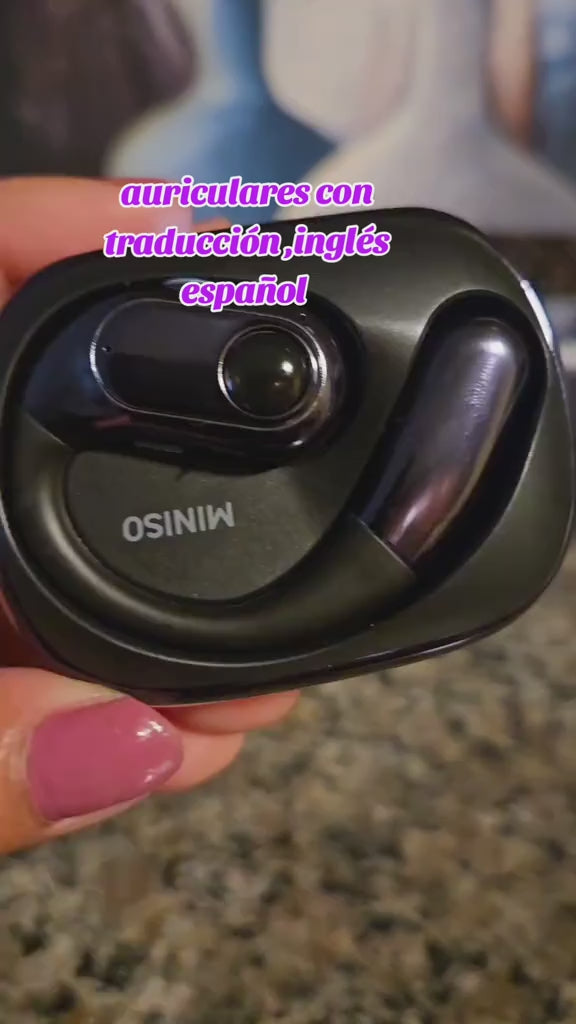 Auriculares Traductor De Idiomas Profesional Negros