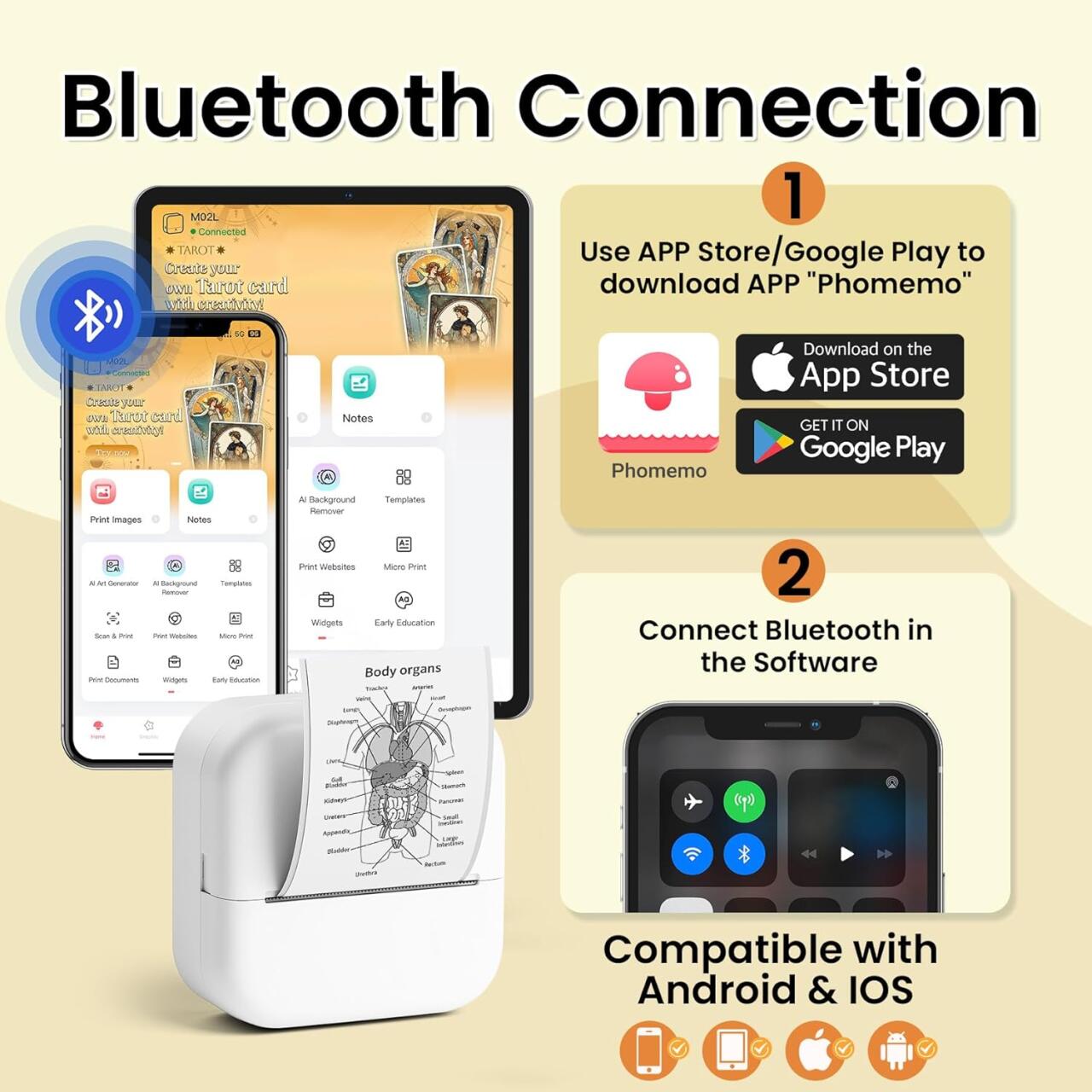 Mini Impresora Térmica Portátil Bluetooth & WiFi – 🖨️📱