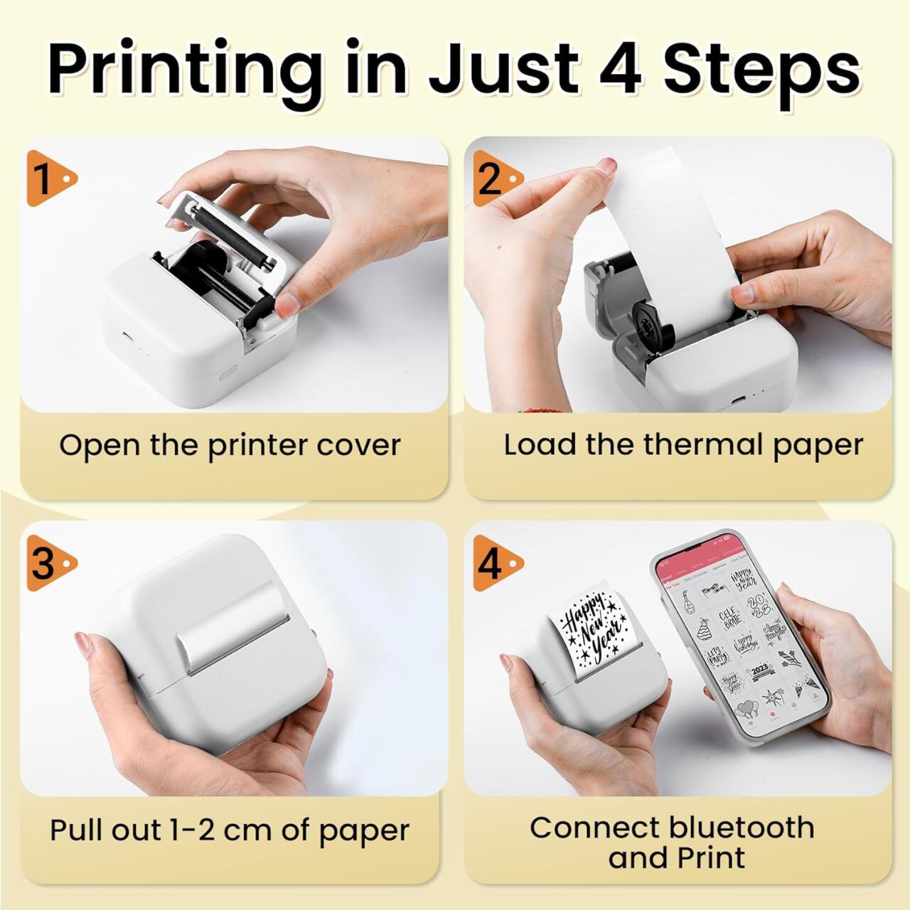 Mini Impresora Térmica Portátil Bluetooth & WiFi – 🖨️📱